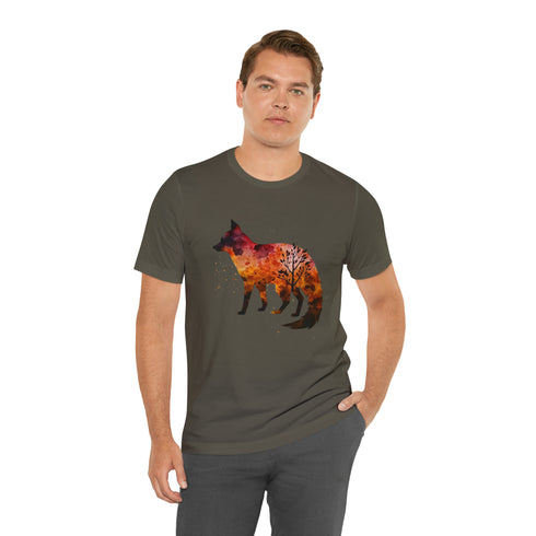 Autumn Fox Silhouette - Short Sleeve Tee
